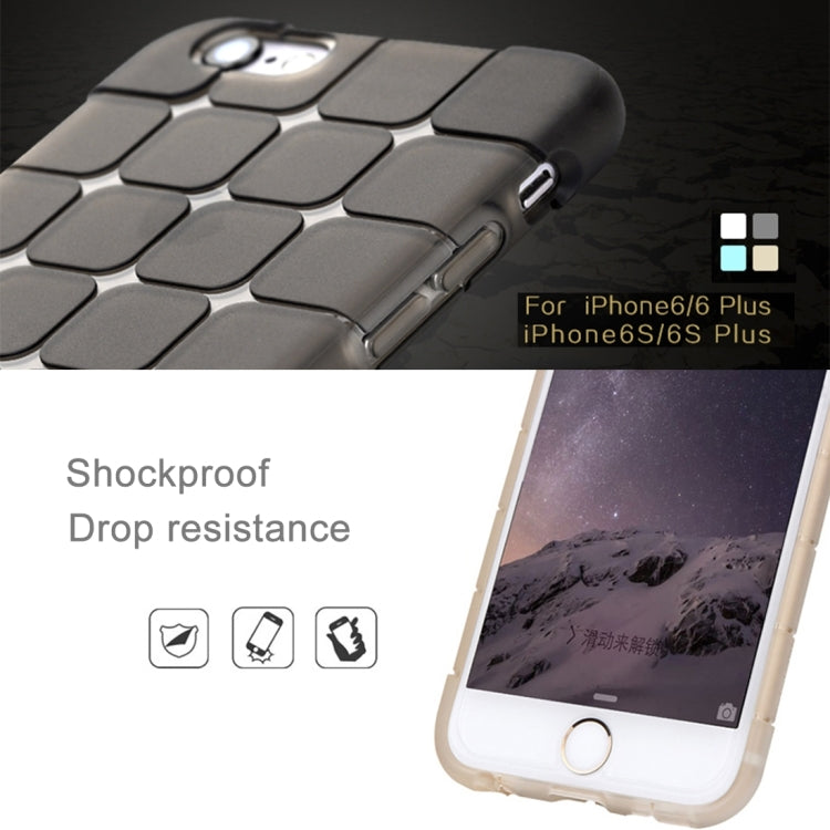 Rock Magic Cube Series for iPhone 6 Plus & 6s Plus Transparent Soft TPU Protective Back Case(Gold) - More iPhone Cases by ROCK | Online Shopping UK | buy2fix