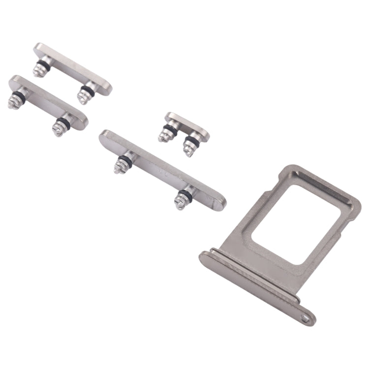 For iPhone 16 Pro Original SIM Card Tray + Side Keys (Silver) by buy2fix