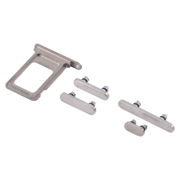 For iPhone 16 Pro Original SIM Card Tray + Side Keys (Silver) by buy2fix