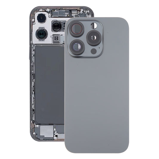 For iPhone 16 Pro Max Original Glass Battery Back Cover with Camera Lens Cover(Black) - Back Cover by buy2fix | Online Shopping UK | buy2fix