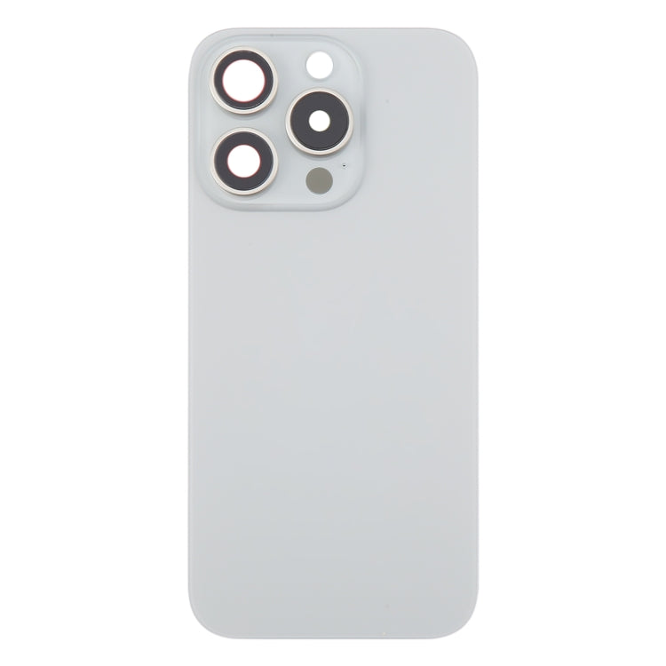 For iPhone 16 Pro Max Original Glass Battery Back Cover with Camera Lens Cover(Silver) - Back Cover by buy2fix | Online Shopping UK | buy2fix