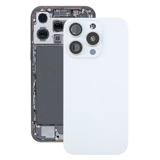 For iPhone 16 Pro Max Original Glass Battery Back Cover with Camera Lens Cover + MagSafe Magnet(White) - Back Cover by buy2fix | Online Shopping UK | buy2fix