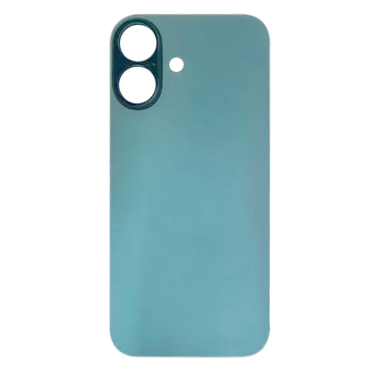 For iPhone 16 Plus Easy Replacement Big Camera Hole Glass Back Battery Cover(Green) by buy2fix