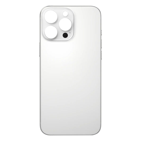 For iPhone 16 Pro Max Easy Replacement Big Camera Hole Glass Back Battery Cover(White) - Others by buy2fix | Online Shopping UK | buy2fix