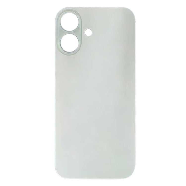 For iPhone 16 Easy Replacement Big Camera Hole Glass Back Battery Cover(White) by buy2fix