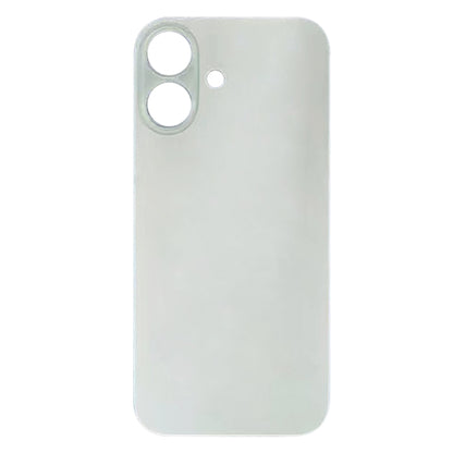 For iPhone 16 Easy Replacement Big Camera Hole Glass Back Battery Cover(White) by buy2fix