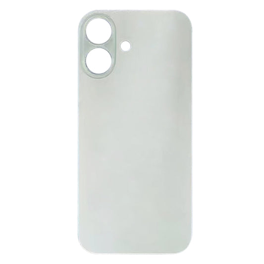 For iPhone 16 Easy Replacement Big Camera Hole Glass Back Battery Cover(White) - Back Cover by buy2fix | Online Shopping UK | buy2fix