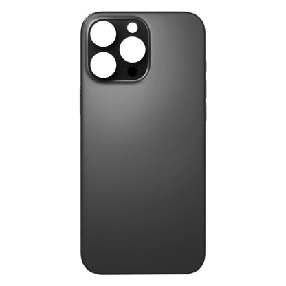 For iPhone 16 Pro Easy Replacement Big Camera Hole Glass Back Battery Cover(Black) by buy2fix