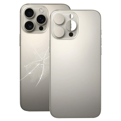 For iPhone 16 Pro Easy Replacement Big Camera Hole Glass Back Battery Cover(Titanium) - Back Cover by buy2fix | Online Shopping UK | buy2fix