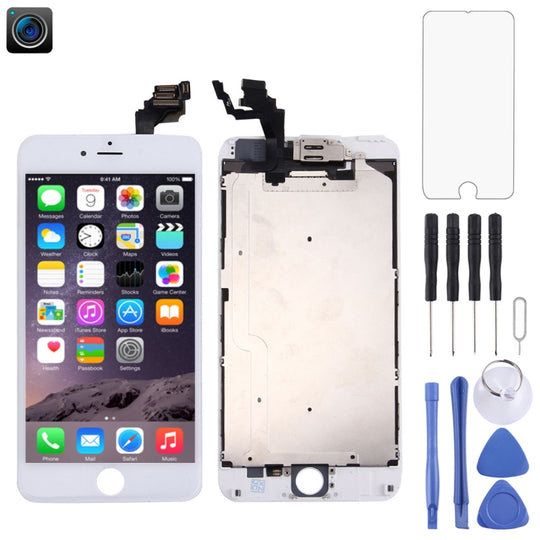 LCD-Bildschirm und Digitizer-Vollmontage mit Frontkamera für iPhone 6 Plus (Weiß)