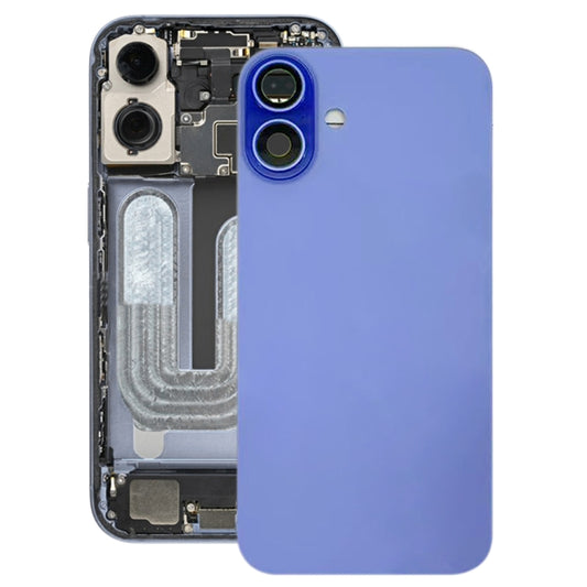 For iPhone 16 Battery Back Cover with Camera Lens Cover(Cyan) - Back Cover by buy2fix | Online Shopping UK | buy2fix