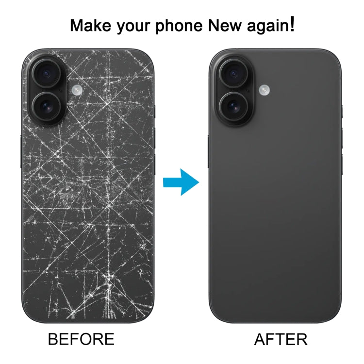 For iPhone 16 Battery Back Cover with Camera Lens Cover(Cyan) - Back Cover by buy2fix | Online Shopping UK | buy2fix