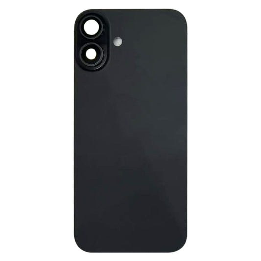 For iPhone 16 Plus Battery Back Cover with Camera Lens Cover(Black) - Back Cover by buy2fix | Online Shopping UK | buy2fix