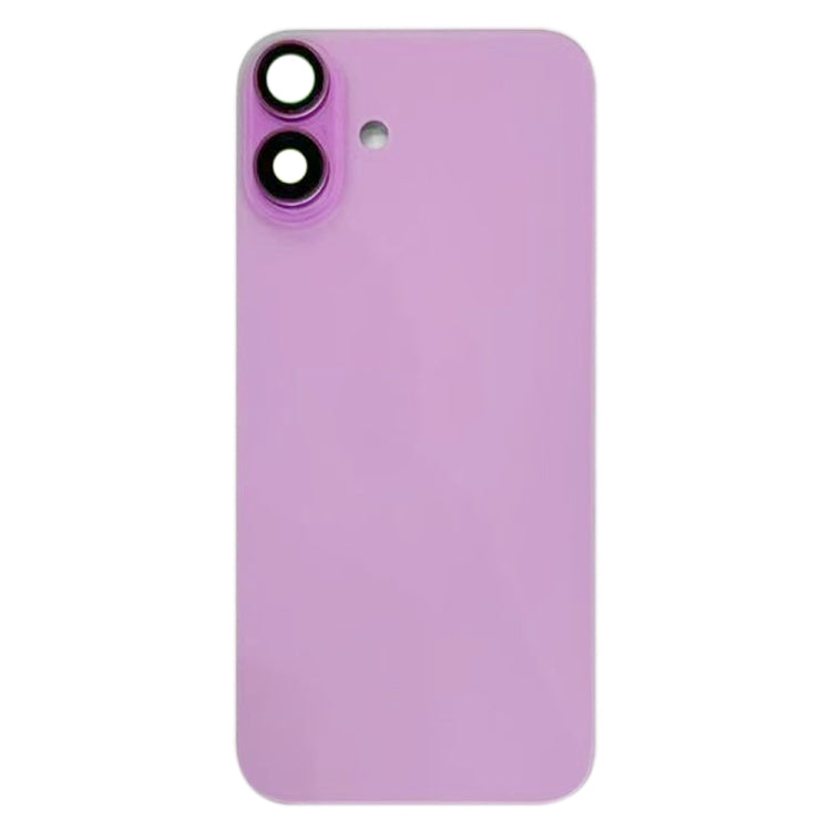 For iPhone 16 Plus Battery Back Cover with Camera Lens Cover(Pink) by buy2fix