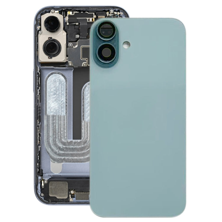 For iPhone 16 Plus Battery Back Cover with Camera Lens Cover(Green) by buy2fix