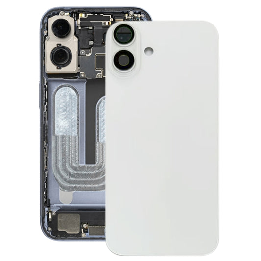 For iPhone 16 Plus Battery Back Cover with Camera Lens Cover(White) by buy2fix