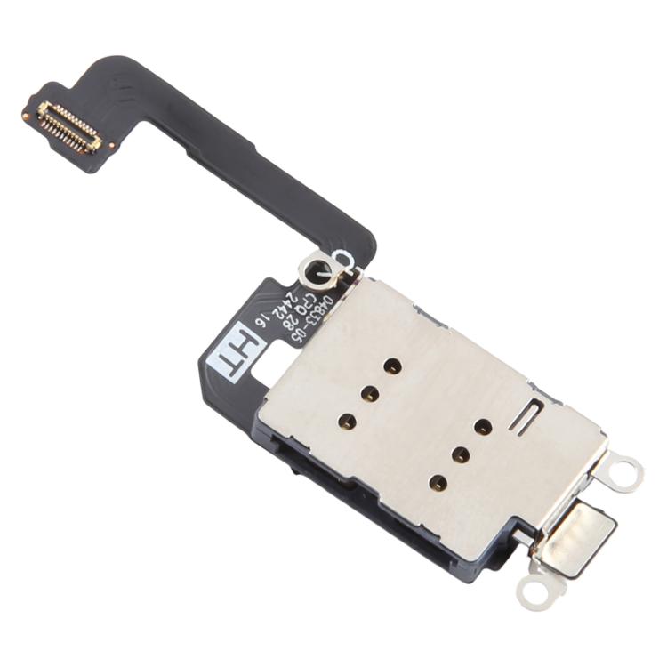 For iPhone 16 Single SIM Card Holder Socket with Flex Cable - Flex Cable by buy2fix | Online Shopping UK | buy2fix