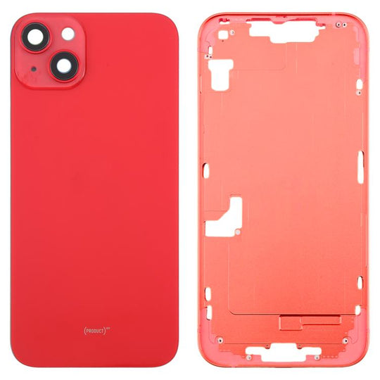 For iPhone 14 Plus China Version Battery Back Cover with Middle Frame(Red)