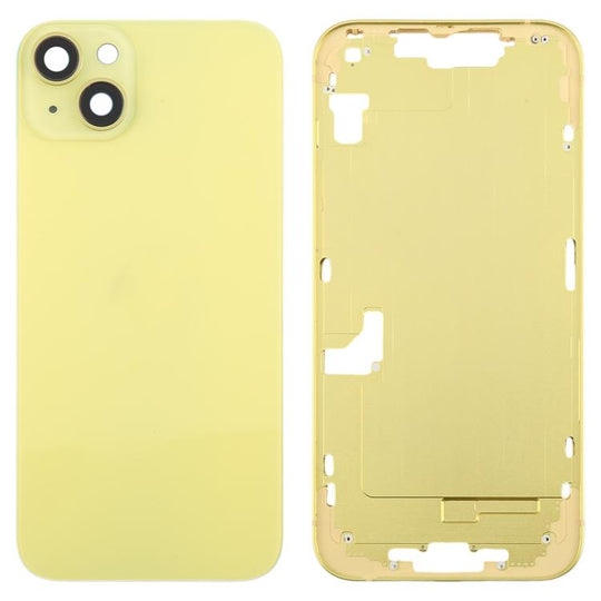 For iPhone 14 Plus EU Version Battery Back Cover with Middle Frame(Yellow)