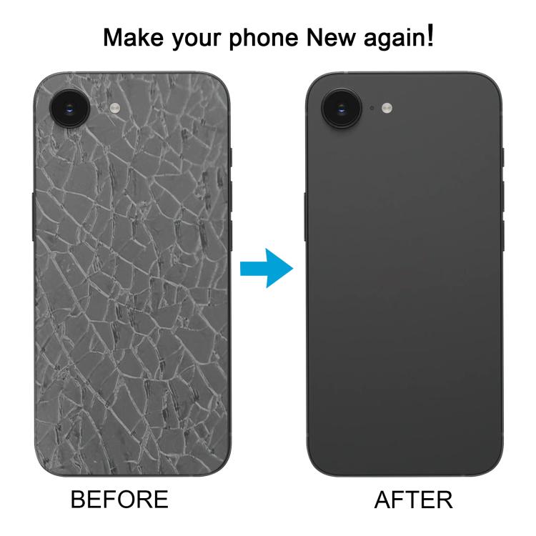 For iPhone 16e Glass Battery Back Cover with Camera Lens Cover(White) -  by buy2fix | Online Shopping UK | buy2fix