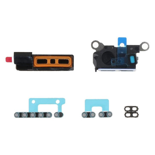 For iPhone 16 Pro Max 10pcs 6 in 1 Speaker Dustproof Mesh Set (Black) - Others by buy2fix | Online Shopping UK | buy2fix