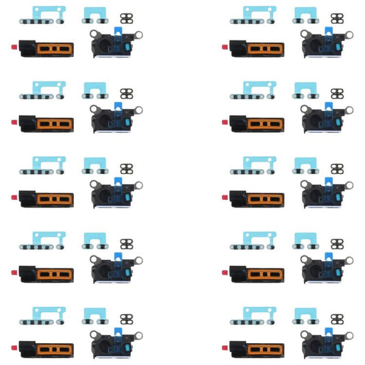 For iPhone 16 Pro Max 10pcs 6 in 1 Speaker Dustproof Mesh Set (Titanium Color) - Others by buy2fix | Online Shopping UK | buy2fix