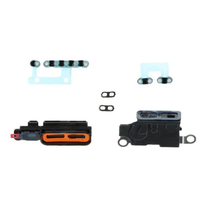 For iPhone 16 Plus 6 in 1 Speaker DustPlusof Mesh Set (Black) - Others by buy2fix | Online Shopping UK | buy2fix