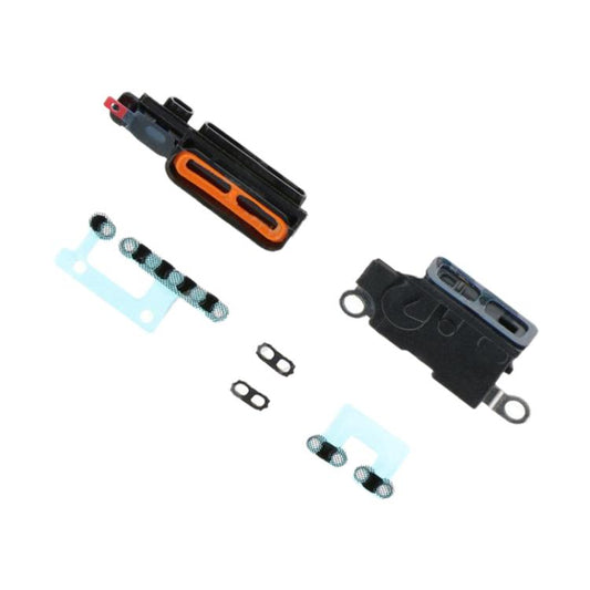 For iPhone 16 Plus 6 in 1 Speaker DustPlusof Mesh Set (Black) - Others by buy2fix | Online Shopping UK | buy2fix