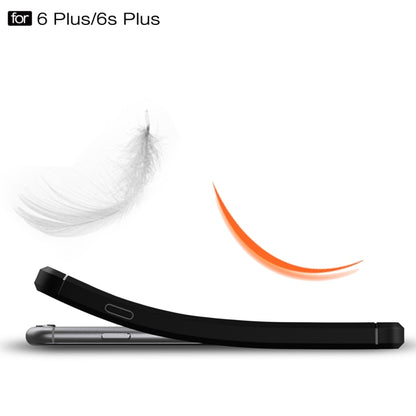 For iPhone 6 Plus & 6s Plus Brushed Texture Fiber TPU Rugged Armor Protective Case(Black) by buy2fix