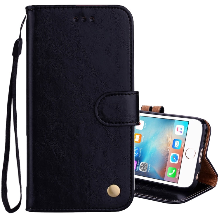 For iPhone 6 Plus & 6s Plus Business Style Oil Wax Texture Horizontal Flip Leather Case with Holder & Card Slots & Wallet (Black) by buy2fix