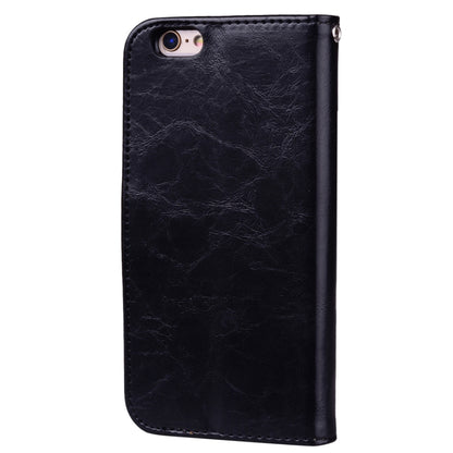 For iPhone 6 Plus & 6s Plus Business Style Oil Wax Texture Horizontal Flip Leather Case with Holder & Card Slots & Wallet (Black) by buy2fix
