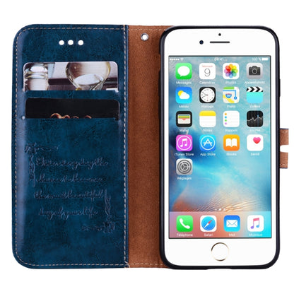 For iPhone 6 Plus & 6s Plus Business Style Oil Wax Texture Horizontal Flip Leather Case with Holder & Card Slots & Wallet (Blue) by buy2fix