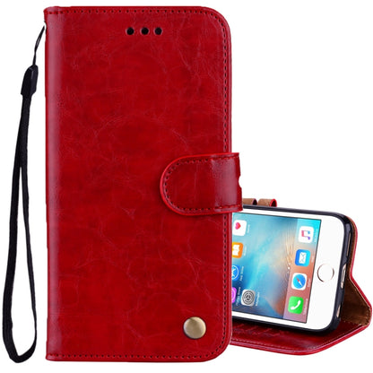 For iPhone 6 Plus & 6s Plus Business Style Oil Wax Texture Horizontal Flip Leather Case with Holder & Card Slots & Wallet (Red) by buy2fix