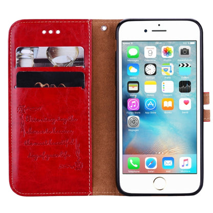For iPhone 6 Plus & 6s Plus Business Style Oil Wax Texture Horizontal Flip Leather Case with Holder & Card Slots & Wallet (Red) by buy2fix