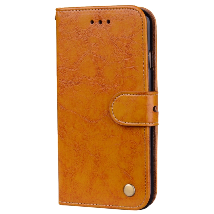 For iPhone 6 Plus & 6s Plus Business Style Oil Wax Texture Horizontal Flip Leather Case with Holder & Card Slots & Wallet (Yellow) by buy2fix