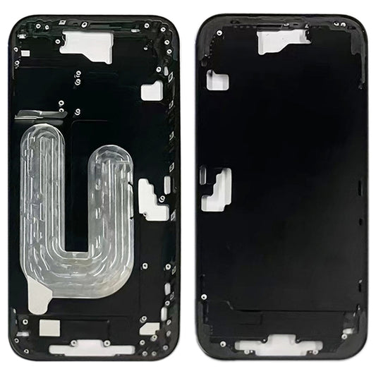 For iPhone 16 Middle Frame Bezel Plate (Black) - LCD Related Parts by buy2fix | Online Shopping UK | buy2fix