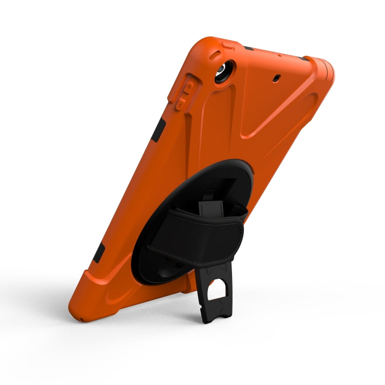 For iPad 9.7 inch (2017) 360 Degree Rotation PC + Silicone Protective Case with Holder & Hand-strap(Orange) - iPad 9.7 (2018) & (2017) Cases by buy2fix | Online Shopping UK | buy2fix