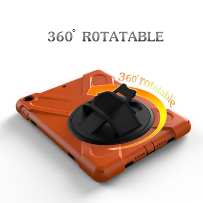For iPad 9.7 inch (2017) 360 Degree Rotation PC + Silicone Protective Case with Holder & Hand-strap(Orange) - iPad 9.7 (2018) & (2017) Cases by buy2fix | Online Shopping UK | buy2fix
