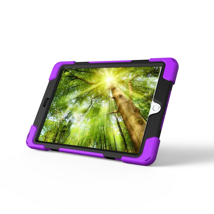 For iPad 9.7 (2018) & iPad 9.7 (2017) 360 Degree Rotation PC + Silicone Protective Case with Holder & Hand-strap(Purple) - iPad 9.7 (2018) & (2017) Cases by buy2fix | Online Shopping UK | buy2fix