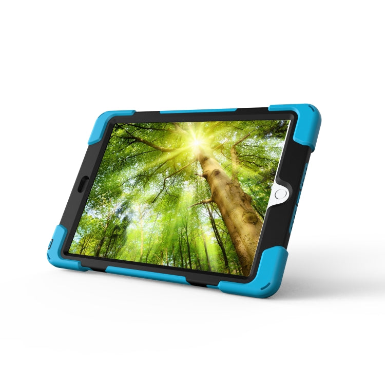 For iPad 9.7 (2018) & iPad 9.7 (2017) 360 Degree Rotation PC + Silicone Protective Case with Holder & Hand-strap(Baby Blue) - iPad 9.7 (2018) & (2017) Cases by buy2fix | Online Shopping UK | buy2fix