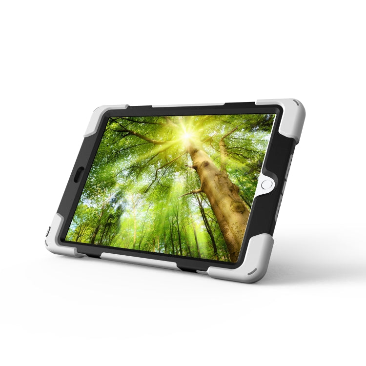 For iPad 9.7 (2018) & iPad 9.7 (2017) 360 Degree Rotation PC + Silicone Protective Case with Holder & Hand-strap(White) - iPad 9.7 (2018) & (2017) Cases by buy2fix | Online Shopping UK | buy2fix