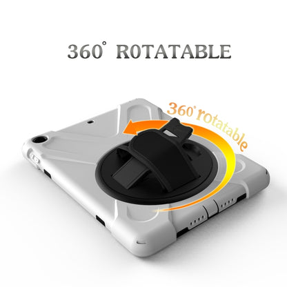 For iPad 9.7 (2018) & iPad 9.7 (2017) 360 Degree Rotation PC + Silicone Protective Case with Holder & Hand-strap(White) - iPad 9.7 (2018) & (2017) Cases by buy2fix | Online Shopping UK | buy2fix