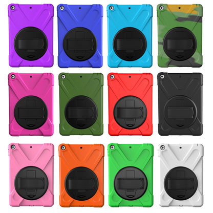For iPad 9.7 inch (2017) 360 Degree Rotation PC + Silicone Protective Case with Holder & Hand-strap(Orange) - iPad 9.7 (2018) & (2017) Cases by buy2fix | Online Shopping UK | buy2fix