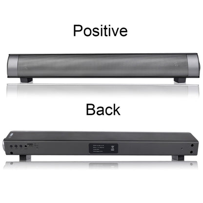 Soundbar LP-08 CE0152 USB MP3 Player 2.1CH Bluetooth Wireless Sound Bar Speaker with Remote Control(Silver) - Desktop Speaker by buy2fix | Online Shopping UK | buy2fix