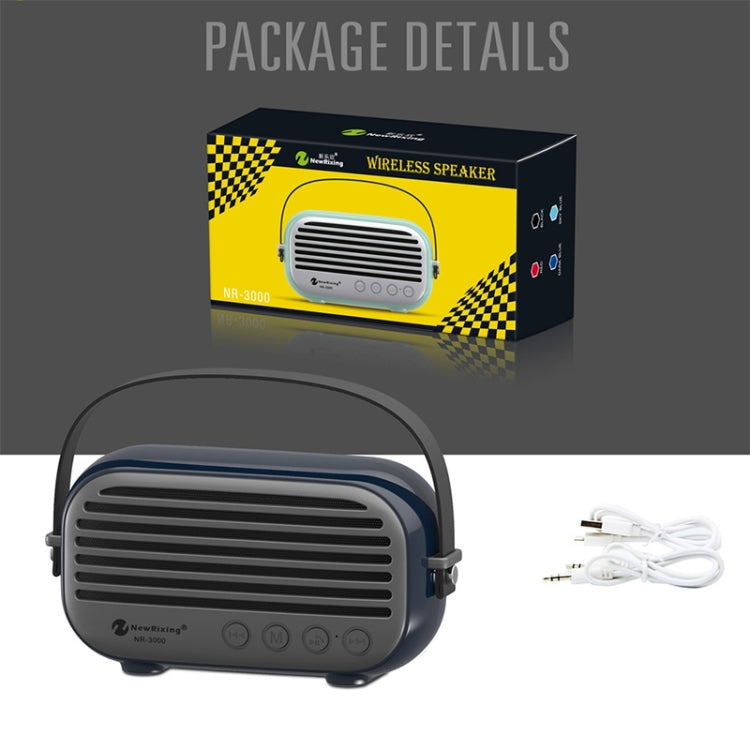 NewRixing NR-3000 Stylish Household Bluetooth Speaker with Hands-free Call Function, Support TF Card & USB & FM & AUX(Green) - Desktop Speaker by NewRixing | Online Shopping UK | buy2fix