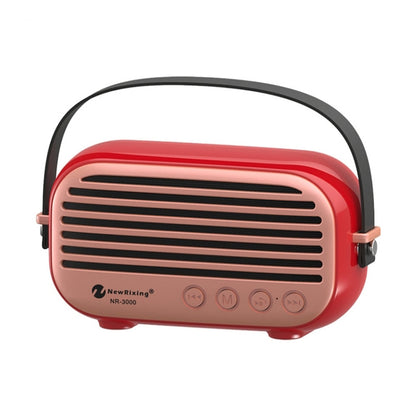 NewRixing NR-3000 Stylish Household Bluetooth Speaker with Hands-free Call Function, Support TF Card & USB & FM & AUX(Red) - Desktop Speaker by NewRixing | Online Shopping UK | buy2fix
