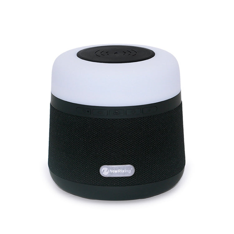 NewRixing NR-3500 Multi-function Atmosphere Light Wireless Charging Bluetooth Speaker with Hands-free Call Function, Support TF Card & USB & FM & AUX(Black) - Desktop Speaker by NewRixing | Online Shopping UK | buy2fix