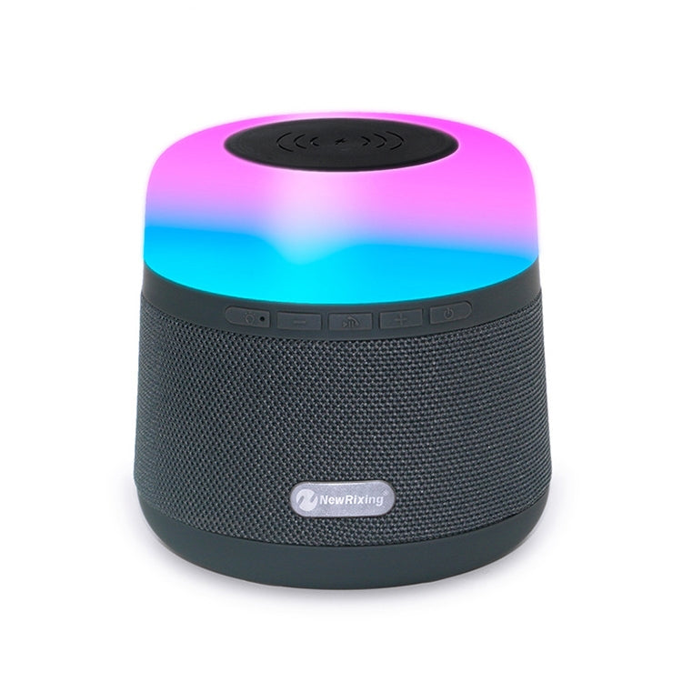 NewRixing NR-3500 Multi-function Atmosphere Light Wireless Charging Bluetooth Speaker with Hands-free Call Function, Support TF Card & USB & FM & AUX (Grey) - Desktop Speaker by NewRixing | Online Shopping UK | buy2fix