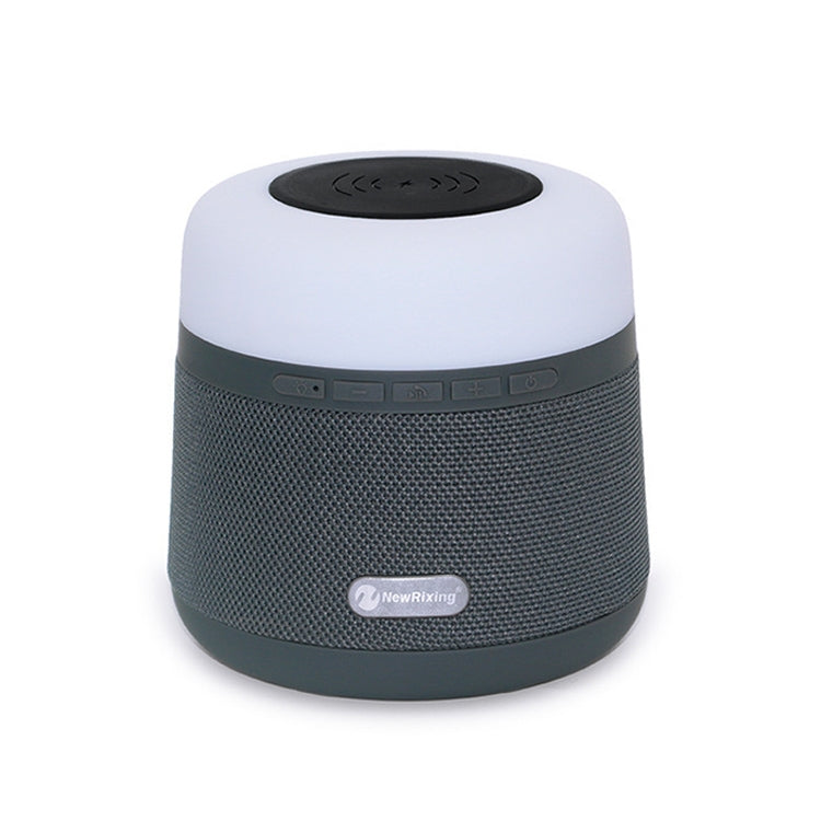 NewRixing NR-3500 Multi-function Atmosphere Light Wireless Charging Bluetooth Speaker with Hands-free Call Function, Support TF Card & USB & FM & AUX (Grey) - Desktop Speaker by NewRixing | Online Shopping UK | buy2fix