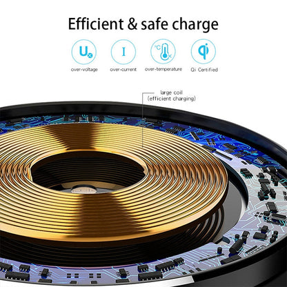 NewRixing NR-3500 Multi-function Atmosphere Light Wireless Charging Bluetooth Speaker with Hands-free Call Function, Support TF Card & USB & FM & AUX (Red) - Desktop Speaker by NewRixing | Online Shopping UK | buy2fix